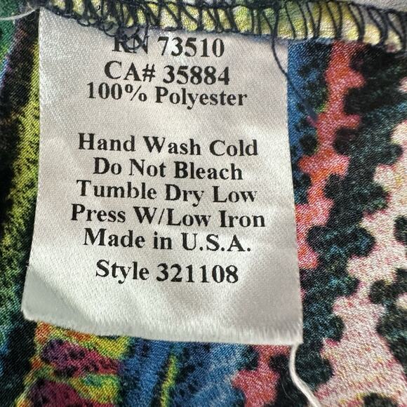 Ivy Jane Blouse Womens Large Multicolor Flowy Boxy Boho Peasant Tunic - Picture 2 of 10